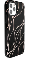 Midnight Ride | Black and Gold Metallic Waves Case