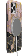Stepping Up | Geo Rose Gold Marble Case